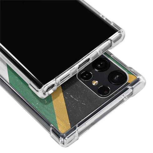 South Africa Flag Distressed Galaxy S23 Ultra Clear Case